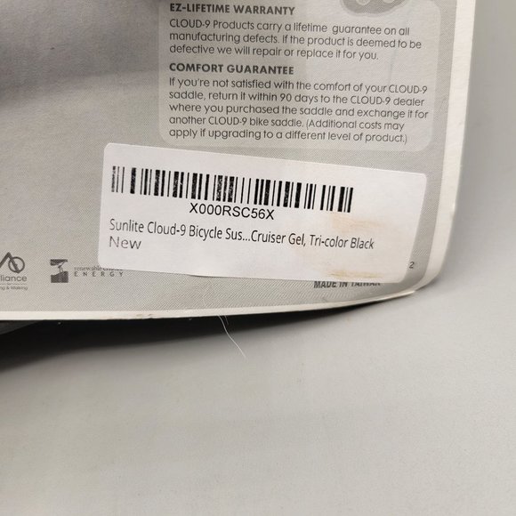 Cloud 9 Sunlite Bicycle Seat Cruiser Air Saddle Wide Black Unisex - Picture 10 of 10